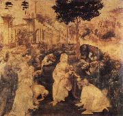 Leonardo  Da Vinci Adoration of the Magi oil painting reproduction